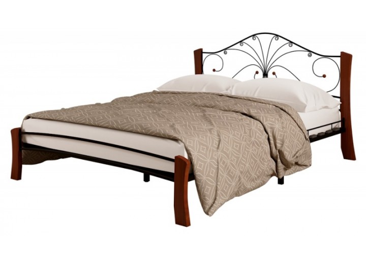 Двуспальная кровать Фортуна 4 light с элементами ковки 1